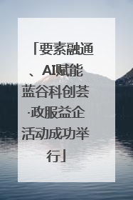要素融通、AI赋能蓝谷科创荟·政服益企活动成功举行