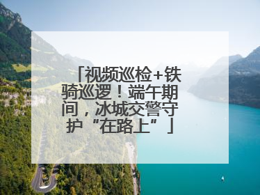 视频巡检+铁骑巡逻！端午期间，冰城交警守护“在路上”