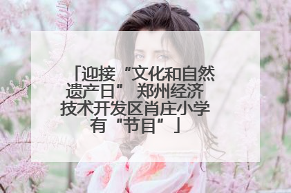 迎接“文化和自然遗产日” 郑州经济技术开发区肖庄小学有“节目”