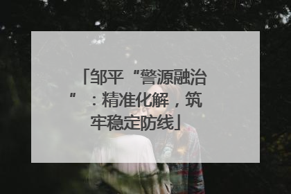 邹平“警源融治”：精准化解，筑牢稳定防线