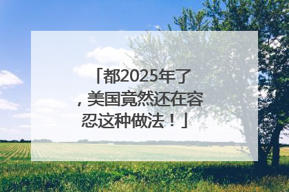 都2025年了，美国竟然还在容忍这种做法！
