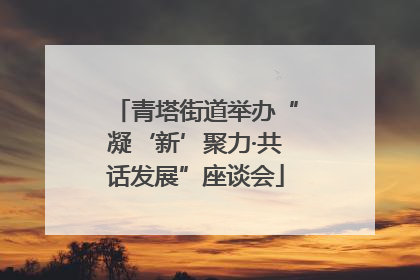 青塔街道举办“凝‘新’聚力·共话发展”座谈会