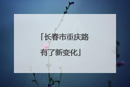 长春市重庆路有了新变化