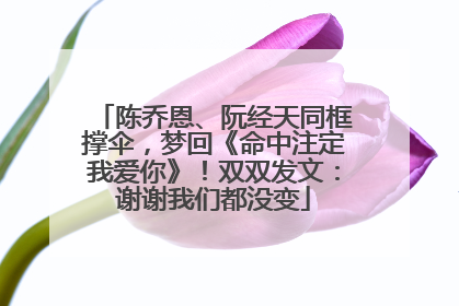 陈乔恩、阮经天同框撑伞，梦回《命中注定我爱你》！双双发文：谢谢我们都没变