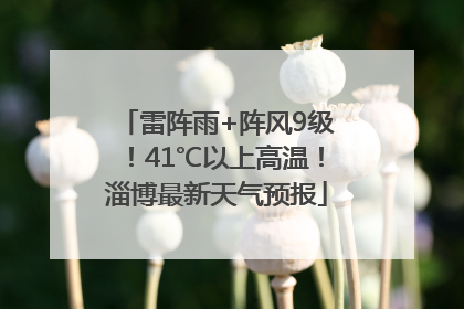 雷阵雨+阵风9级！41℃以上高温！淄博最新天气预报