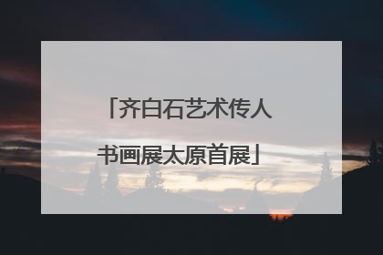 齐白石艺术传人书画展太原首展