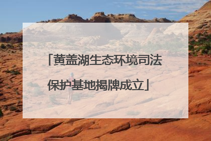 黄盖湖生态环境司法保护基地揭牌成立