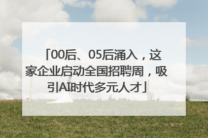 00后、05后涌入，这家企业启动全国招聘周，吸引AI时代多元人才