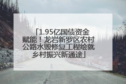1.95亿国债资金赋能！龙岩新罗区农村公路水毁修复工程绘就乡村振兴新通途