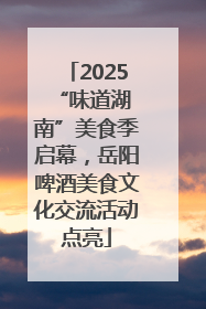 2025 “味道湖南”美食季启幕，岳阳啤酒美食文化交流活动点亮