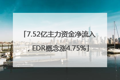 7.52亿主力资金净流入，EDR概念涨4.75%